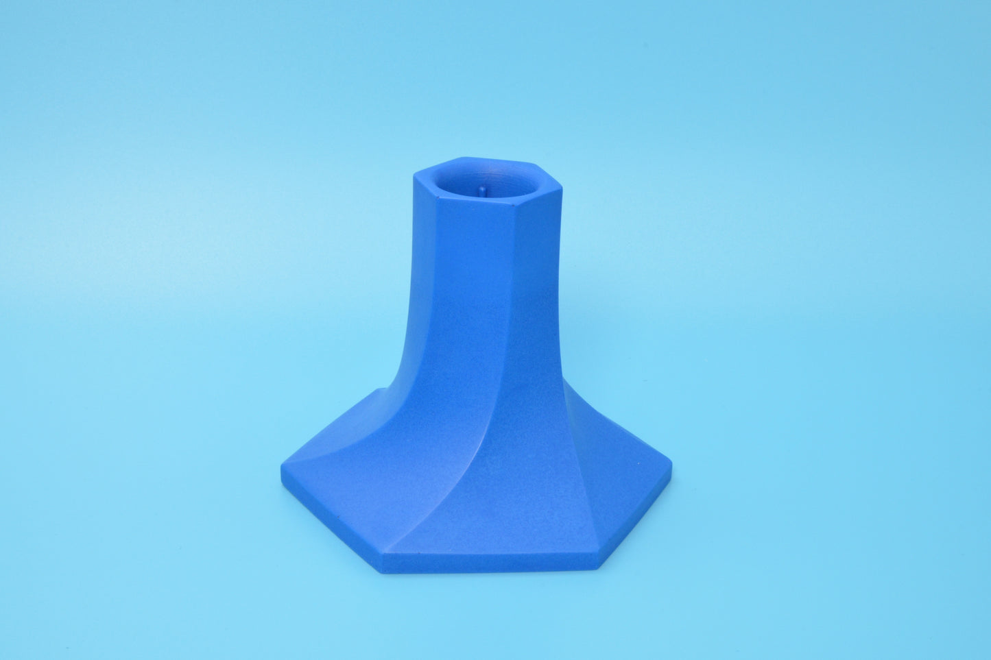 Hexagon Taper Candle Holder in Solid Block Colours