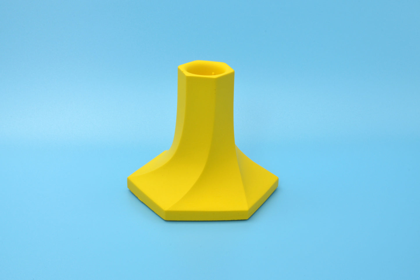 Hexagon Taper Candle Holder in Solid Block Colours